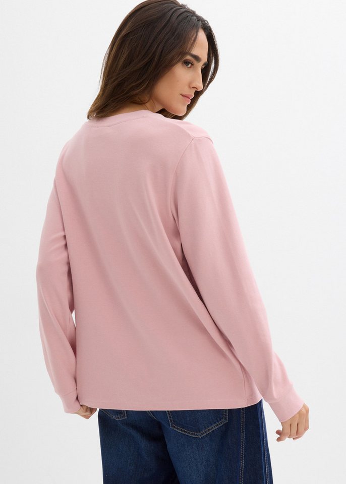 bonprix Langarmshirt Oversize-Passform, aus reiner Baumwolle, im Casual-Stil – Bild 3 von 5
