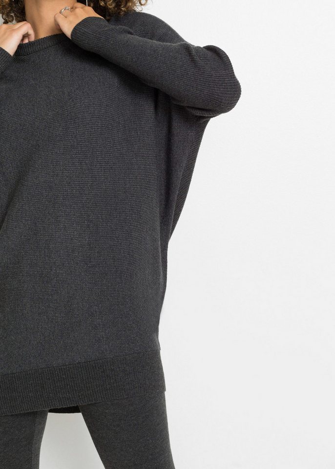 bonprix Longpullover aus Viskose-Mix, mit Langarm, für Wintermode, Oversize Passform – Bild 3 von 5