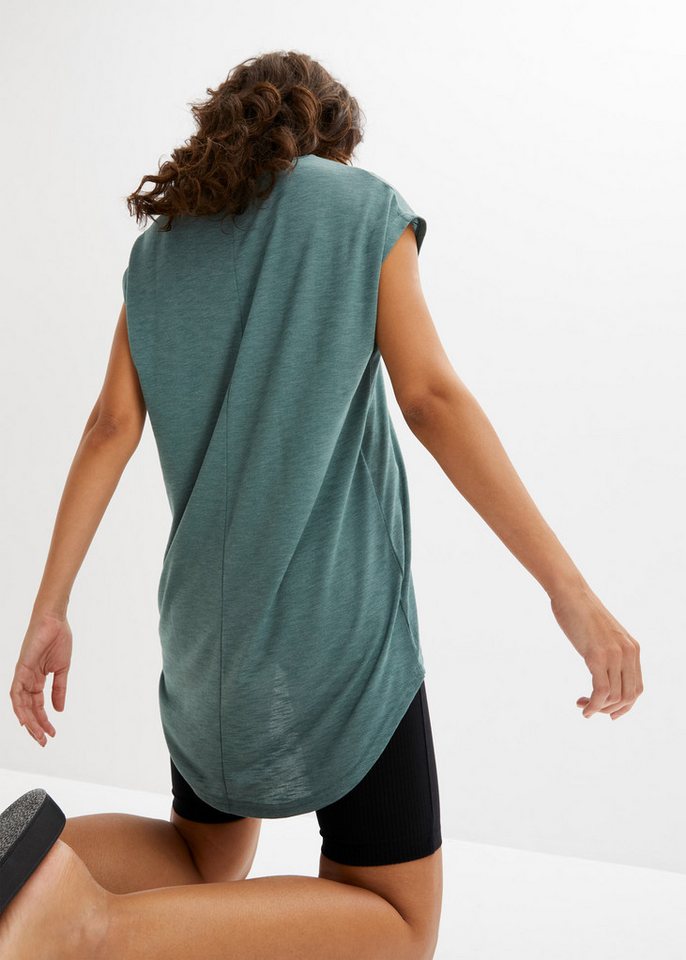 bonprix Longshirt lässige Passform, längeres Rückenteil, abgerundeter Saum – Bild 3 von 5