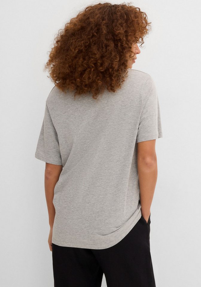 bonprix Longshirt (Packung, 5-tlg) lockere Passform, Kurzarm, mit V-Ausschnitt, unifarben – Bild 3 von 5
