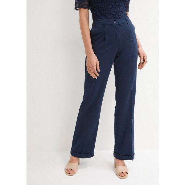 bonprix Marlene-Hose weite Hose, mit Bügelfalte und Umschlagsaum, lockere Passform