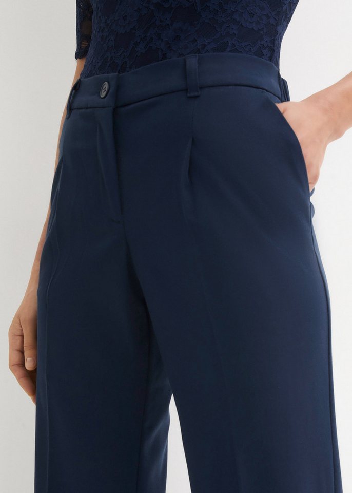 bonprix Marlene-Hose weite Hose, mit Bügelfalte und Umschlagsaum, lockere Passform – Bild 3 von 5