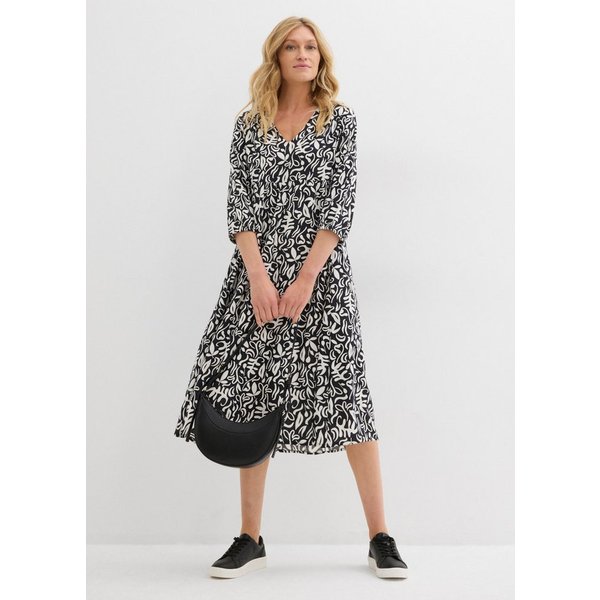 bonprix Midikleid aus Viskose, Midilänge, Regular Fit, mit Taschen