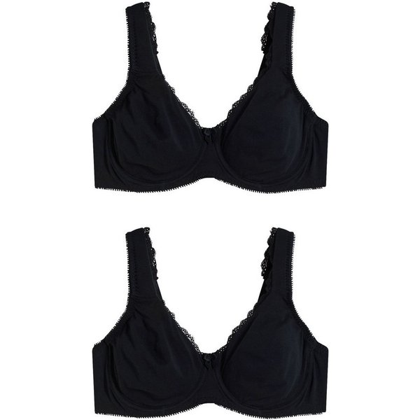 bonprix Minimizer-BH (Packung, 2er) mit Bügel, aus Baumwolle und Elasthan, im 2er-Pack