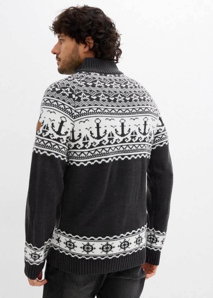 bonprix Norwegerpullover mit Troyerkragen, Regular Fit, aus Polyacryl – Bild 2 von 5