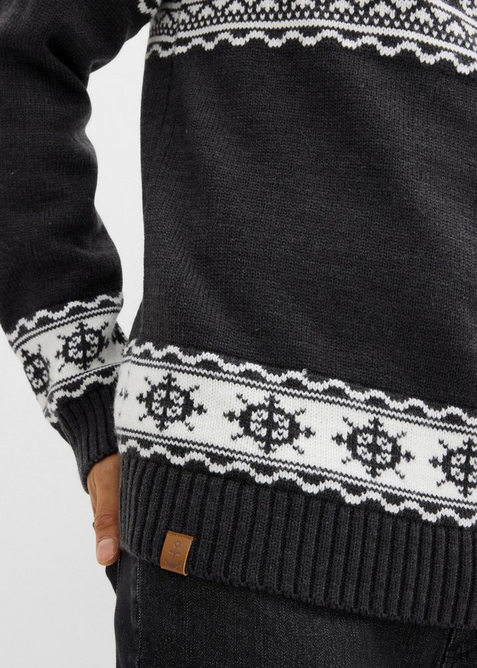 bonprix Norwegerpullover mit Troyerkragen, Regular Fit, aus Polyacryl – Bild 3 von 5