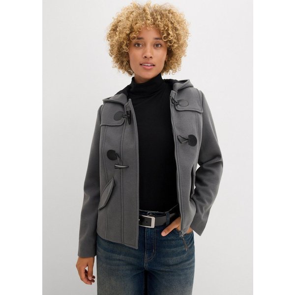 bonprix Outdoorjacke als Duffle-Jacke, aus Wollimitat, gerade Passform, casualer Stil