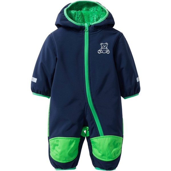 bonprix Overall für Babys, Softshell-Schneeanzug, mit reflektierendem Bärchen-Aufdruck