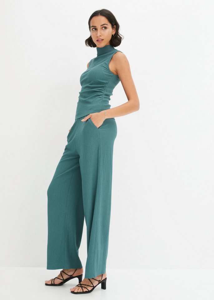 bonprix Overall (Set, 2er) aus Crinklejersey, schmale Passform, ärmellos, im 2er-Set – Bild 2 von 5