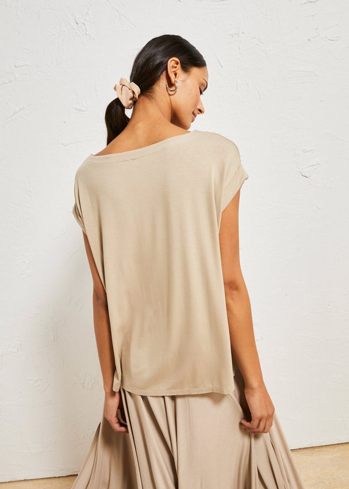 bonprix Oversize-Shirt oversize Passform, Kurzarm, für warme Tage, aus Viskose – Bild 2 von 5