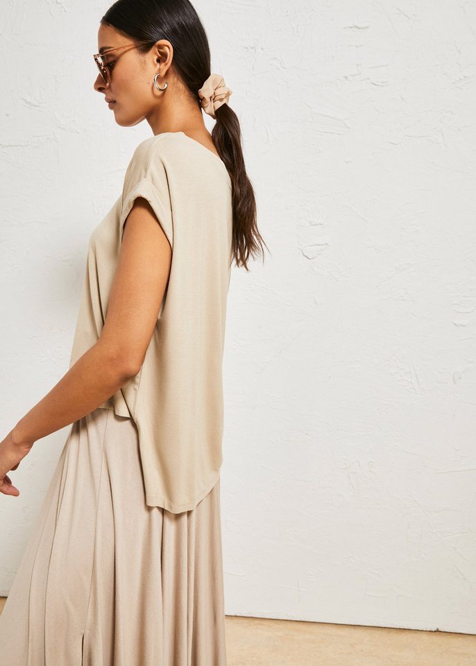 bonprix Oversize-Shirt oversize Passform, Kurzarm, für warme Tage, aus Viskose – Bild 3 von 5