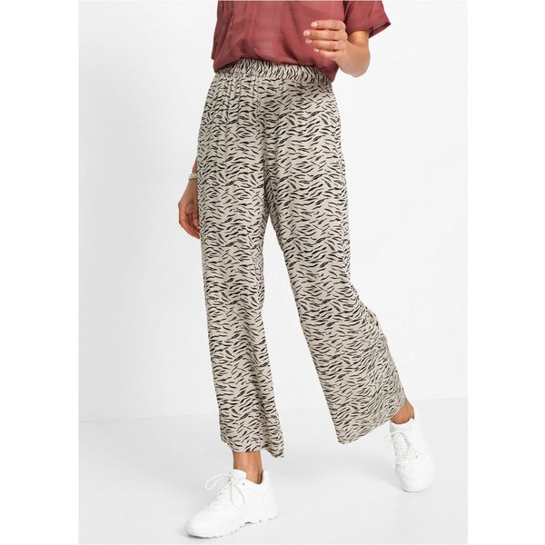 bonprix Palazzohose aus Viskose, lockere Passform, weiter Bein, casual Stil