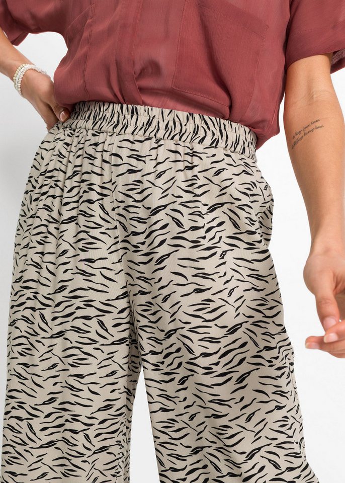 bonprix Palazzohose aus Viskose, lockere Passform, weiter Bein, casual Stil – Bild 4 von 5
