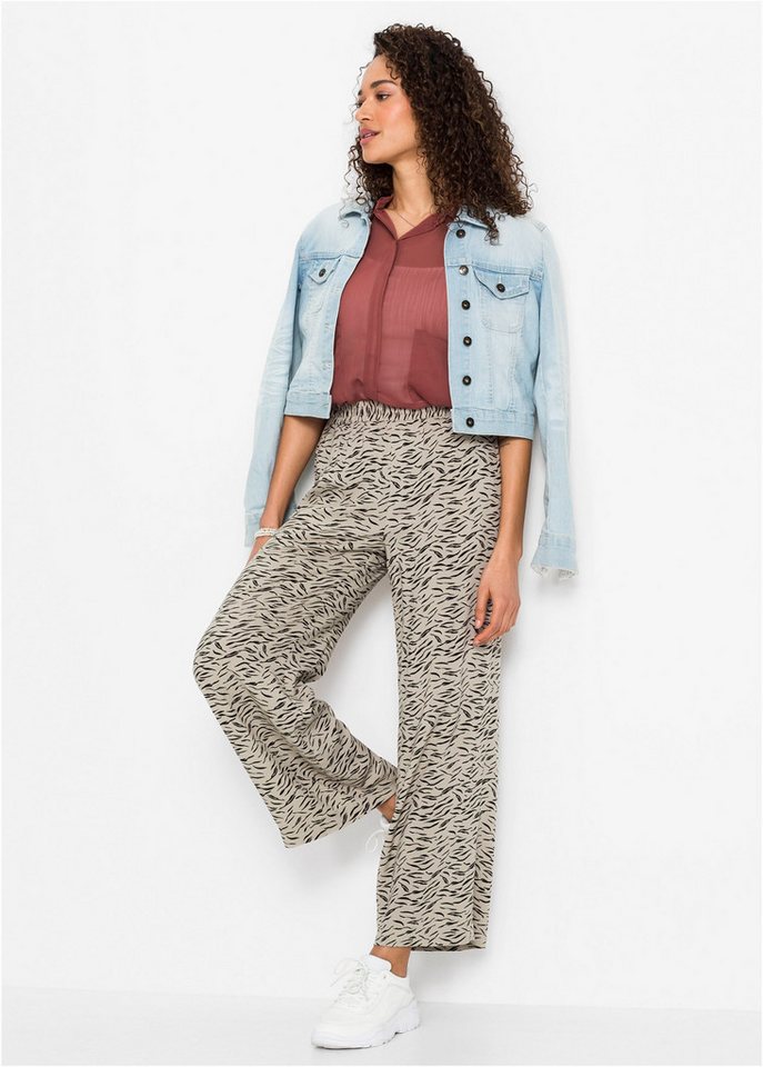 bonprix Palazzohose aus Viskose, lockere Passform, weiter Bein, casual Stil – Bild 5 von 5