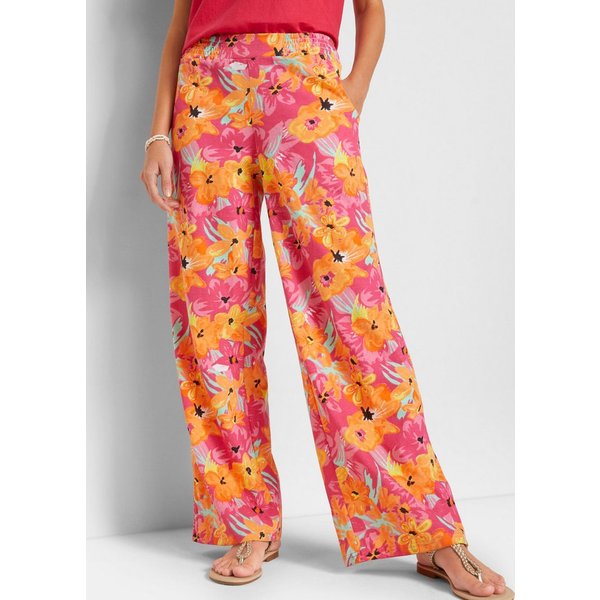 bonprix Palazzohose weite Passform, Loose Fit, mit Rundumgummibund