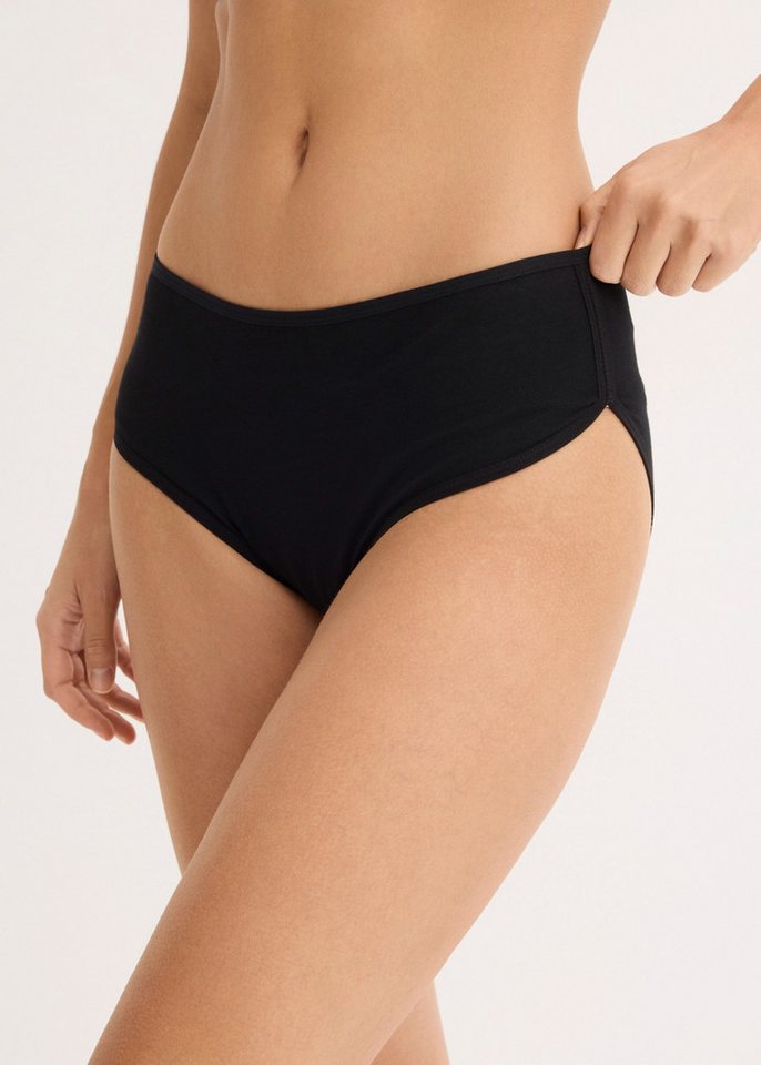 bonprix Panty (Packung, 4er) aus Baumwolle und Elasthan, bequeme Passform, Maxipanty-Schnitt – Bild 2 von 5
