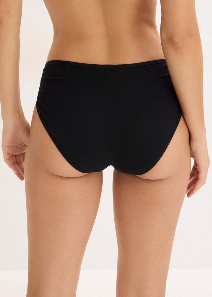 bonprix Panty (Packung, 4er) aus Baumwolle und Elasthan, bequeme Passform, Maxipanty-Schnitt – Bild 3 von 5