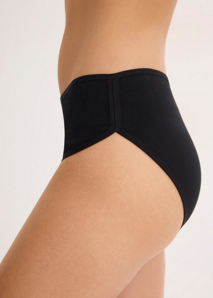bonprix Panty (Packung, 4er) aus Baumwolle und Elasthan, bequeme Passform, Maxipanty-Schnitt – Bild 4 von 5