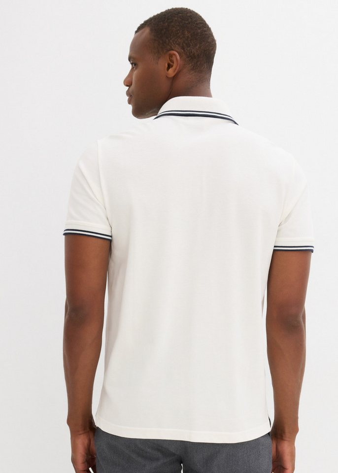 bonprix Poloshirt aus Baumwolle, mit Polokragen, Kurzarm-Design, Regular Fit – Bild 3 von 5