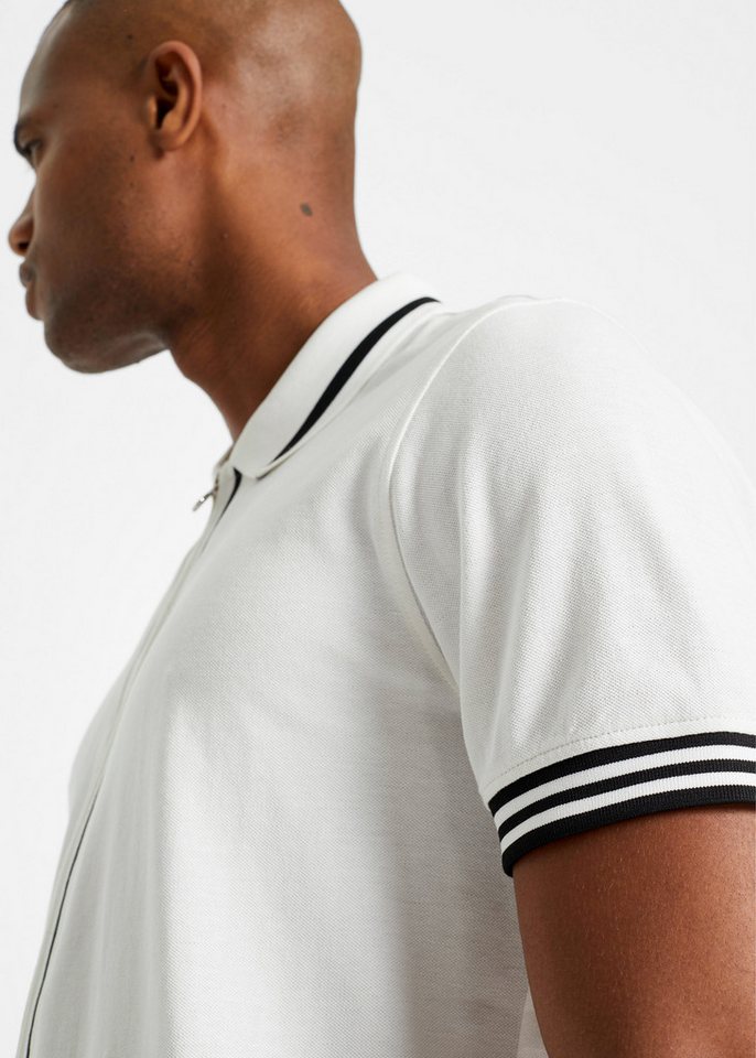 bonprix Poloshirt Kurzarm, mit Reißverschluss, aus reiner Baumwolle – Bild 4 von 5