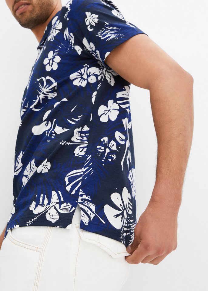 bonprix Poloshirt Kurzarm, mit Polokragen mit Knopfleiste, aus Baumwolle – Bild 2 von 5