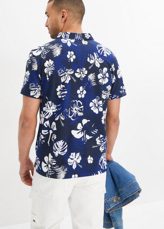 bonprix Poloshirt Kurzarm, mit Polokragen mit Knopfleiste, aus Baumwolle – Bild 3 von 5