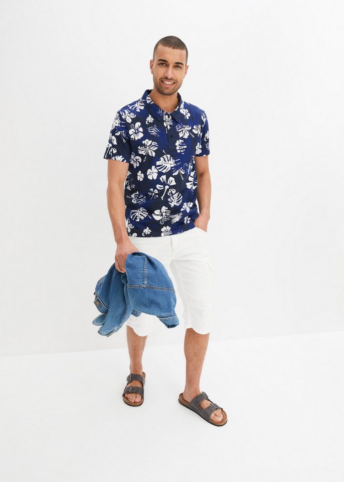 bonprix Poloshirt Kurzarm, mit Polokragen mit Knopfleiste, aus Baumwolle – Bild 4 von 5