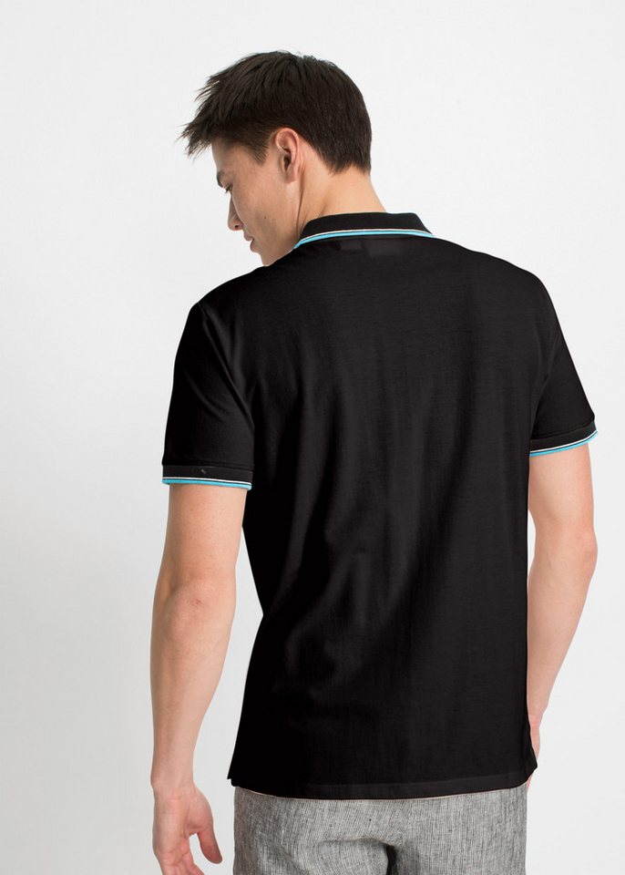 bonprix Poloshirt (Packung, 3-tlg., 3er) Regular Fit, Kurzarm, mit dezenter Bruststickerei, aus Baumwolle – Bild 3 von 5