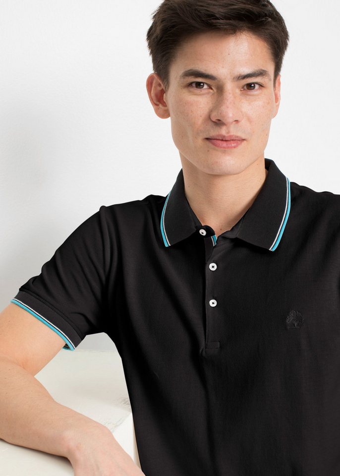 bonprix Poloshirt (Packung, 3-tlg., 3er) Regular Fit, Kurzarm, mit dezenter Bruststickerei, aus Baumwolle – Bild 5 von 5