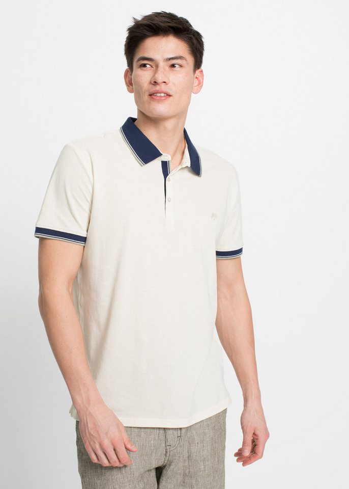 bonprix Poloshirt (Packung, 3-tlg., 3er) Regular Fit, Kurzarm, mit dezenter Bruststickerei, aus Baumwolle – Bild 2 von 5