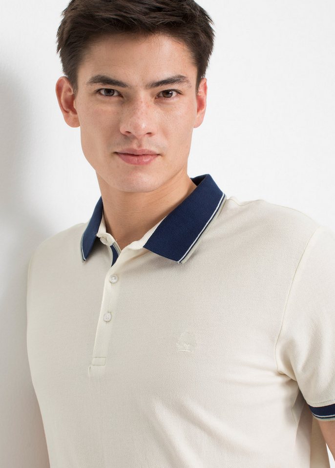 bonprix Poloshirt (Packung, 3-tlg., 3er) Regular Fit, Kurzarm, mit dezenter Bruststickerei, aus Baumwolle – Bild 4 von 5