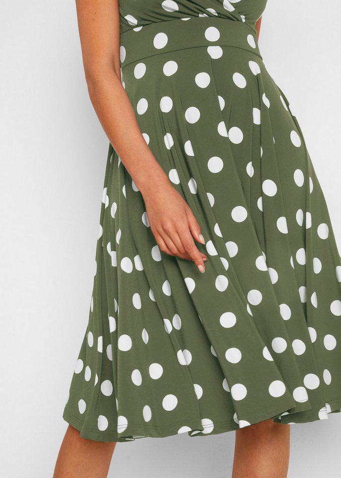 bonprix Shirtkleid mit Punkt-Design, aus Polyester und Elasthan, Regular Fit, ärmellos – Bild 4 von 5