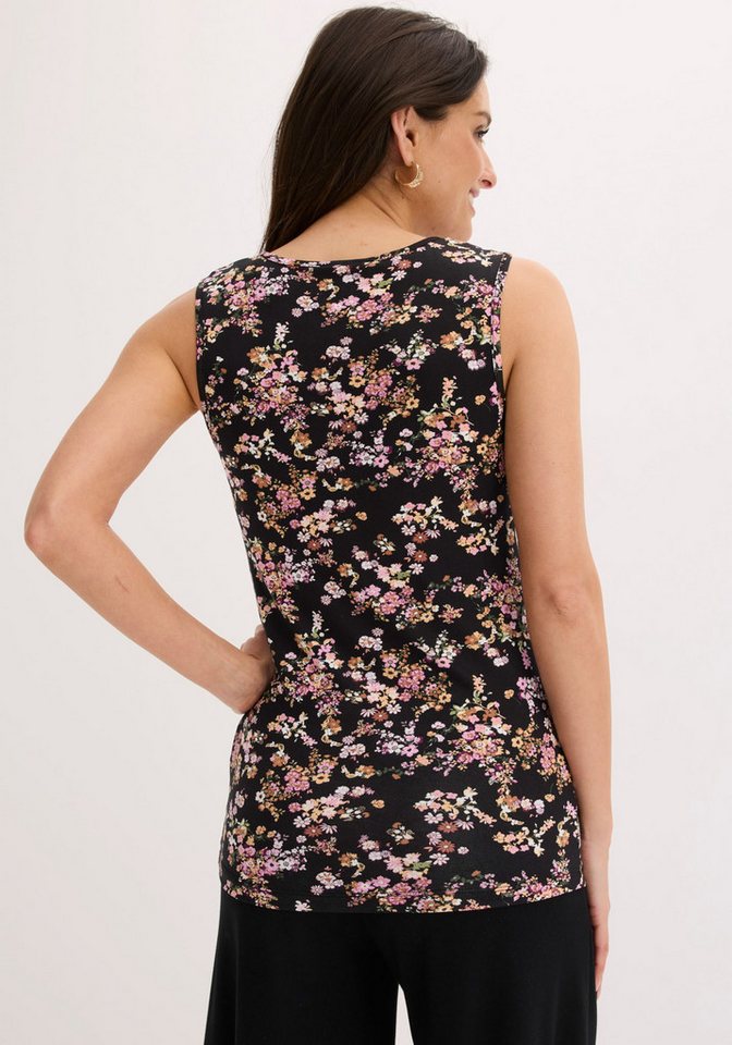 bonprix Shirttop ärmellos, figurbetont, feminin, eckiger Ausschnitt mit Deko-Schleife – Bild 2 von 5