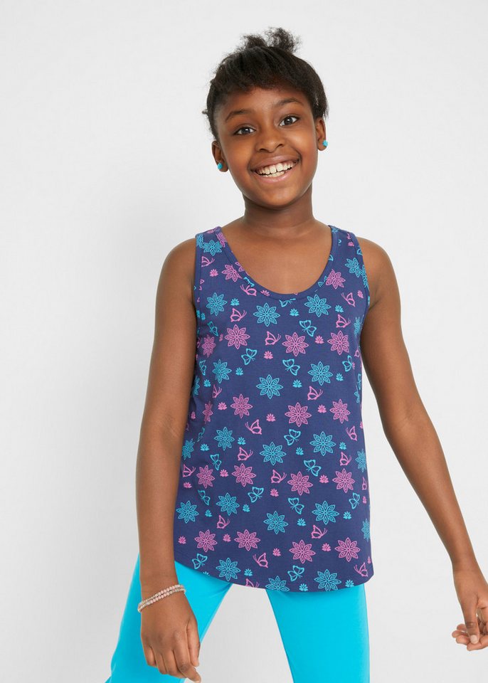 bonprix Shirttop (Packung, 2er) ärmelloses Design, lockere Passform, aus Baumwoll-Elasthan-Mix – Bild 2 von 5