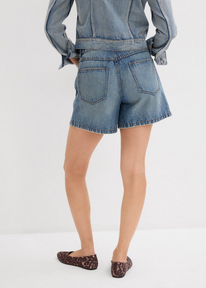 bonprix Shorts Loose Fit, aus Baumwolle, mit vorverlegter Naht – Bild 2 von 5