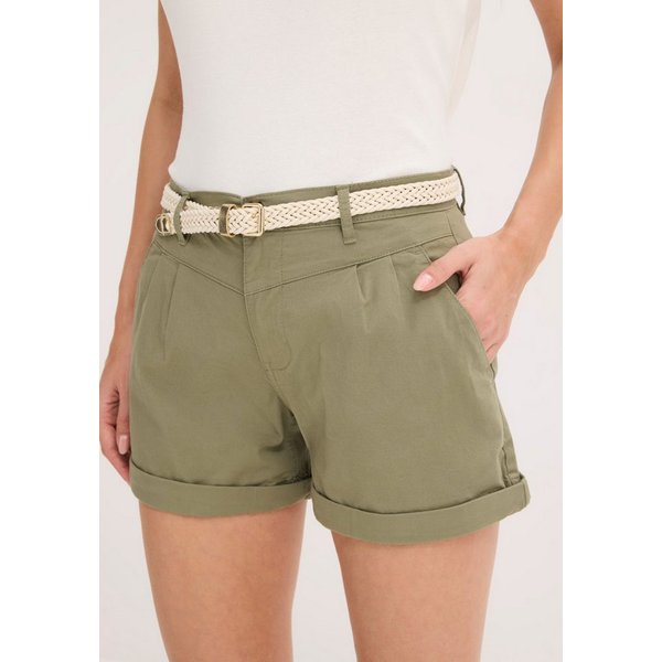 bonprix Shorts (Set, 2-tlg) aus Baumwolle und Elasthan, Regular Fit, mit umgeschlagenem Saum