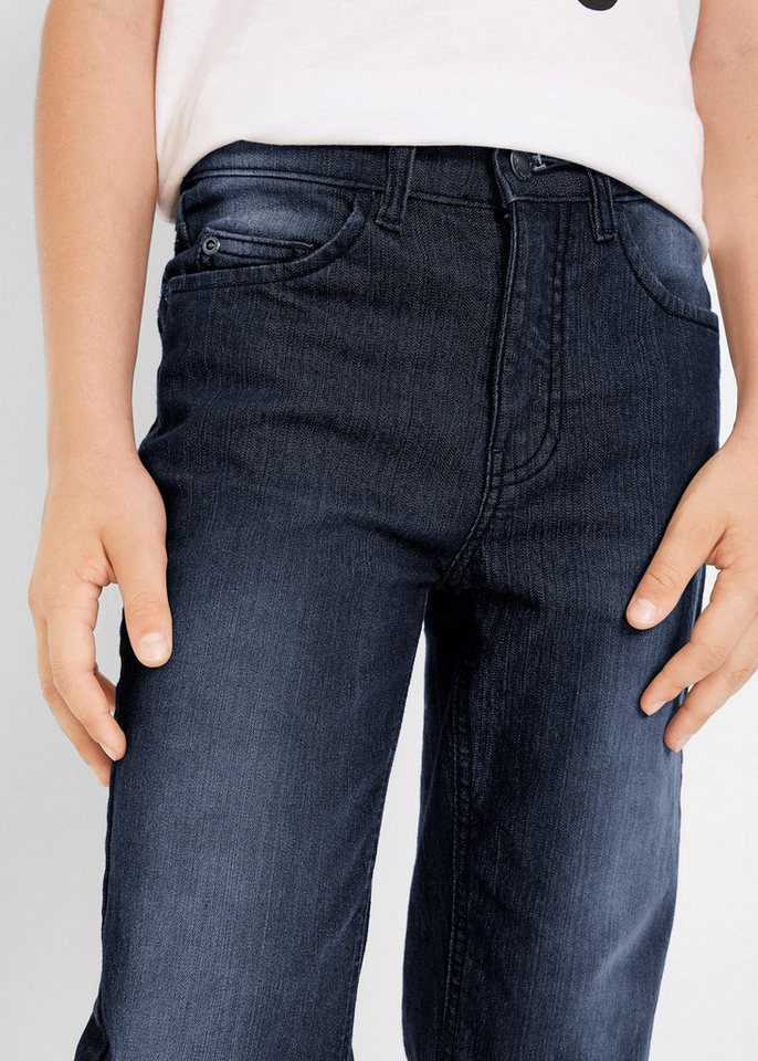 bonprix Slim-fit-Jeans mit Stretch-Material, mit verstellbarem Bund, leichte Waschung – Bild 4 von 5