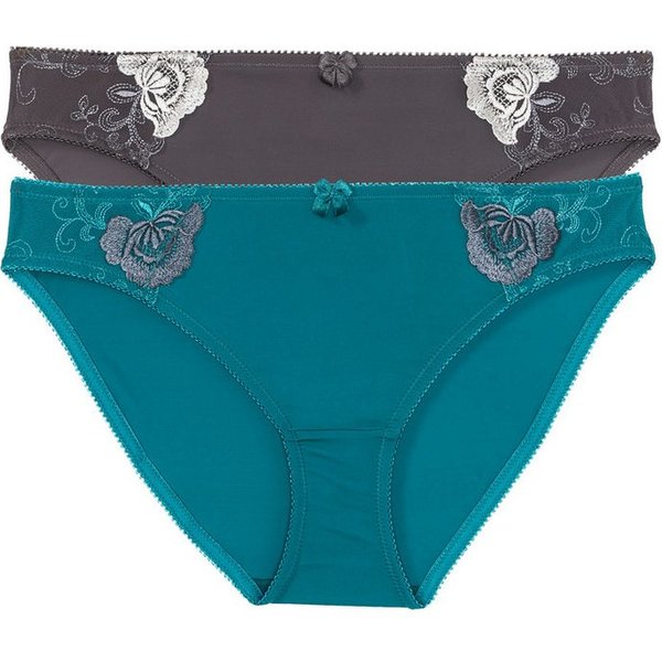 bonprix Slip (Packung, 2-St) klassischer Stil, bequeme Passform, aus Polyamid und Elasthan