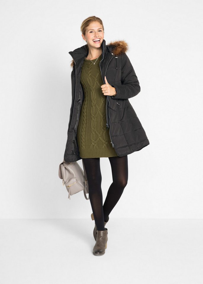 bonprix Steppjacke Regular Fit, mit abnehmbarer Kapuze mit Fellimitat – Bild 5 von 5