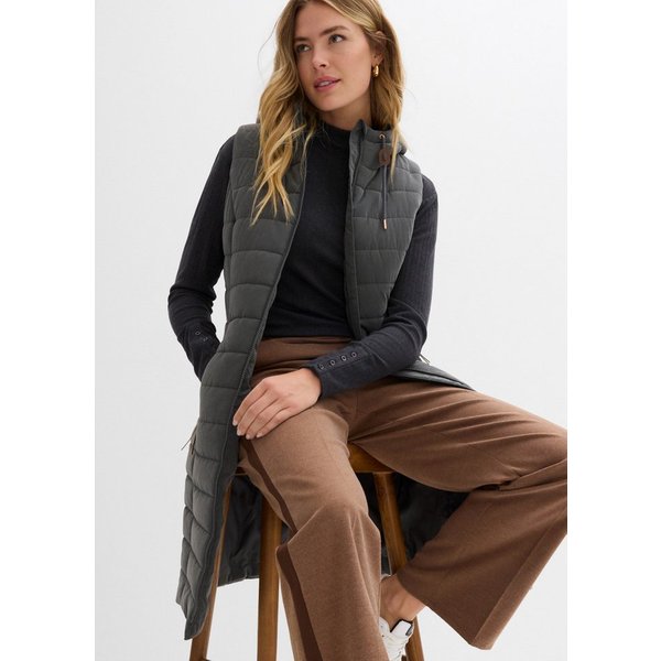 bonprix Steppweste bequeme, gesteppte Long-Weste, mit Loose Fit, knieumspielend