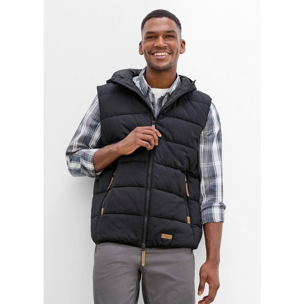 bonprix Steppweste im Casual-Stil, aus Baumwolle, Regular Fit, mit Stehkragen