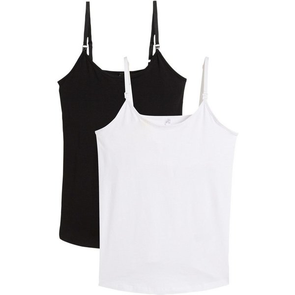 bonprix Stilltop (Packung, 2-tlg) lockere Passform, funktioneller Verschluss, aus Baumwolljersey