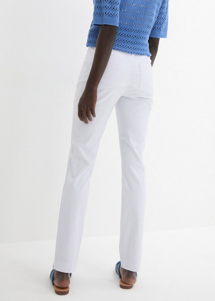bonprix Stretch-Hose aus Viskose, Slim Fit Passform, Schlupfform mit Gürtelschlaufen – Bild 2 von 5