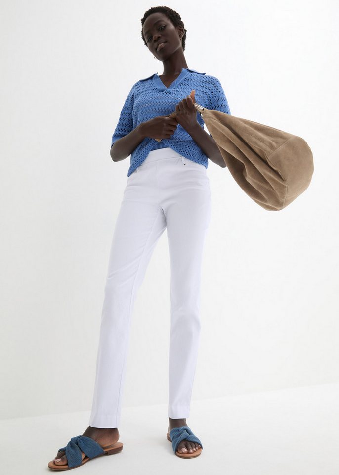 bonprix Stretch-Hose aus Viskose, Slim Fit Passform, Schlupfform mit Gürtelschlaufen – Bild 5 von 5
