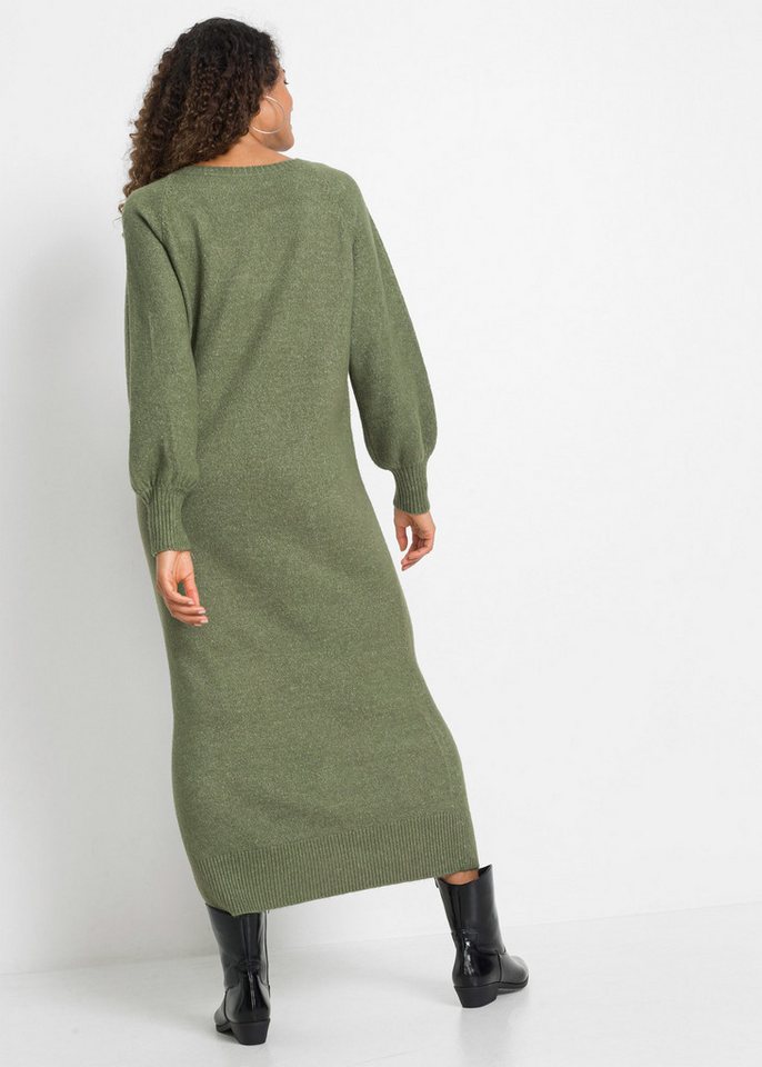 bonprix Strickkleid aus Polyacryl, Polyester und Elasthan, lässig geschnitten, Midilänge – Bild 2 von 5