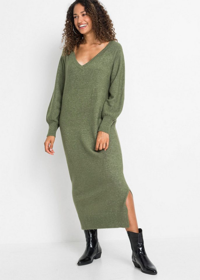bonprix Strickkleid aus Polyacryl, Polyester und Elasthan, lässig geschnitten, Midilänge – Bild 5 von 5