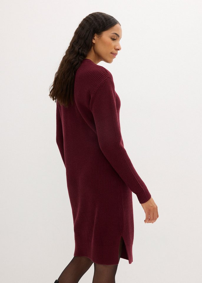 bonprix Strickkleid Oversize-Rippstrick, bequeme Passform, seitliche Schlitze – Bild 2 von 5