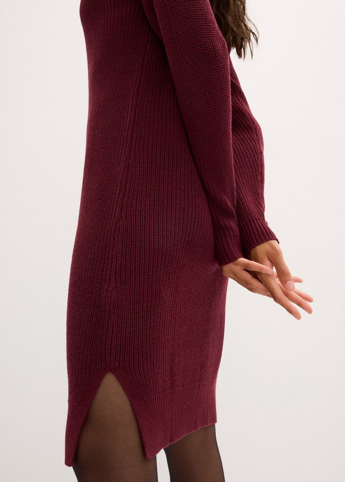 bonprix Strickkleid Oversize-Rippstrick, bequeme Passform, seitliche Schlitze – Bild 3 von 5