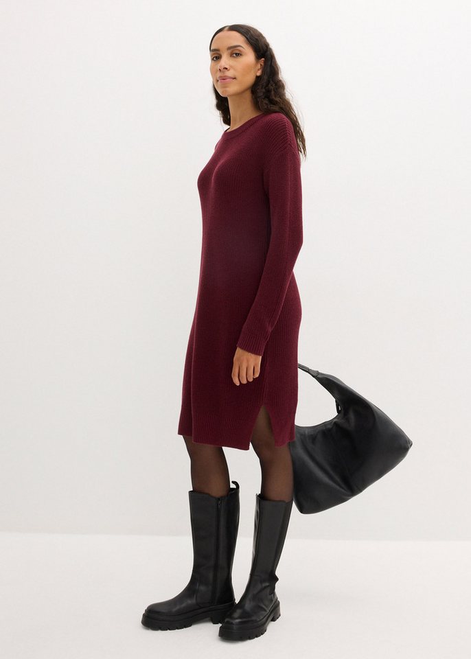 bonprix Strickkleid Oversize-Rippstrick, bequeme Passform, seitliche Schlitze – Bild 5 von 5