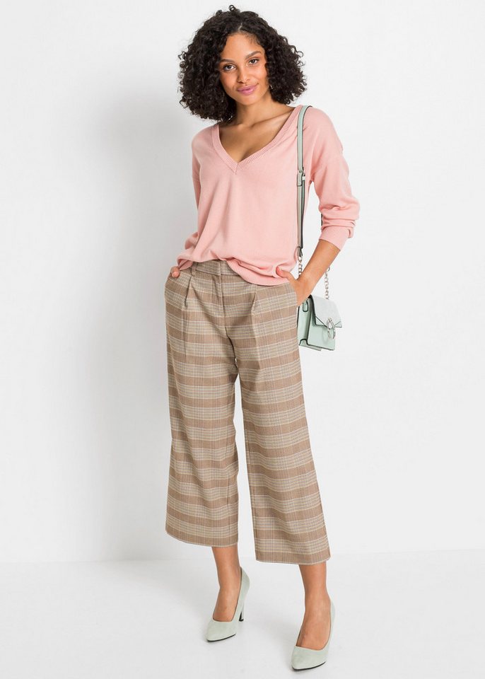 bonprix Strickpullover kuschelweiches Material, Oversize-Passform, V-Ausschnitt – Bild 5 von 5